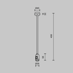 Стойка Maytoni Technical Magnetic trаck system Flarity черный TRA158C-BL1-B