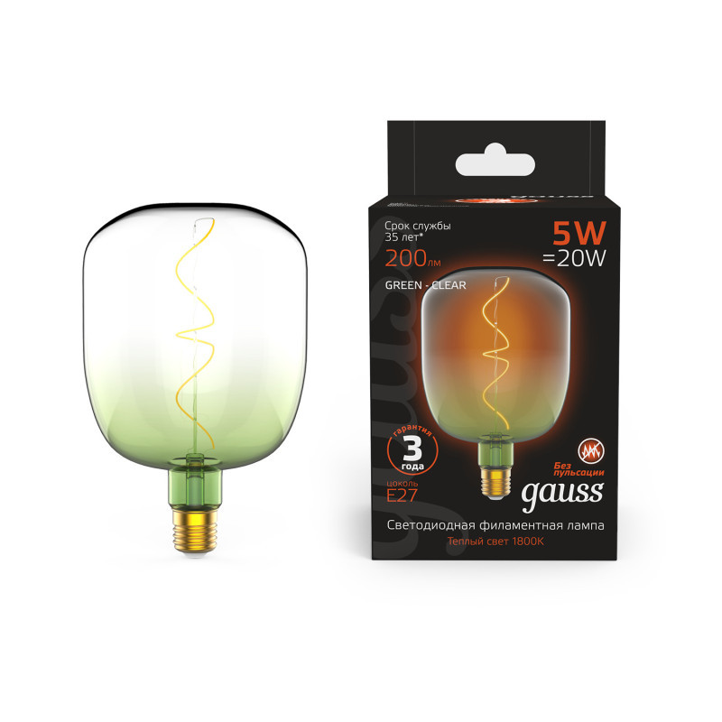 Светодиодная лампа Gauss 1009802105 5W 220V 200lm E27 белый (теплый)