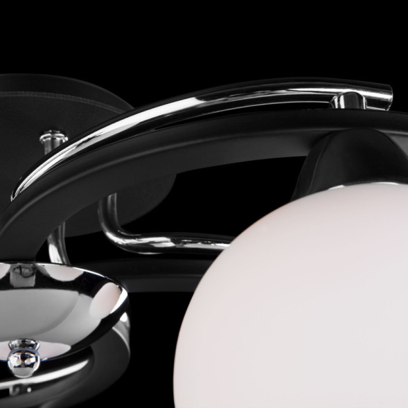 Люстра потолочная 9654/5 хром/черный Eurosvet Larion