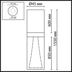 Точечный накладной светильник 7144/4CL Odeon Light defance