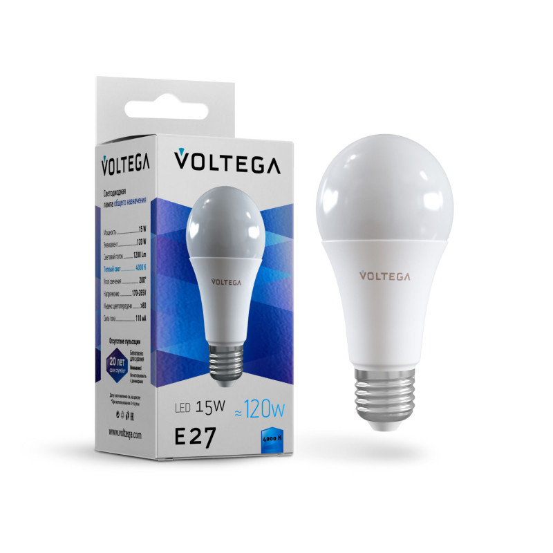 Светодиодная лампа Voltega General purpose bulb 7157 15W 220V 1200lm E27 белый (дневной)
