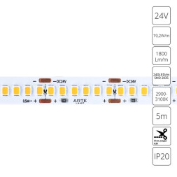 Лента ARTE Lamp TAPE A2424010-01-3K 96W 24V 1800lm белый (теплый) IP20