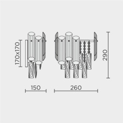 Бра MODELUX ML.7088 ML.7088.290 GD