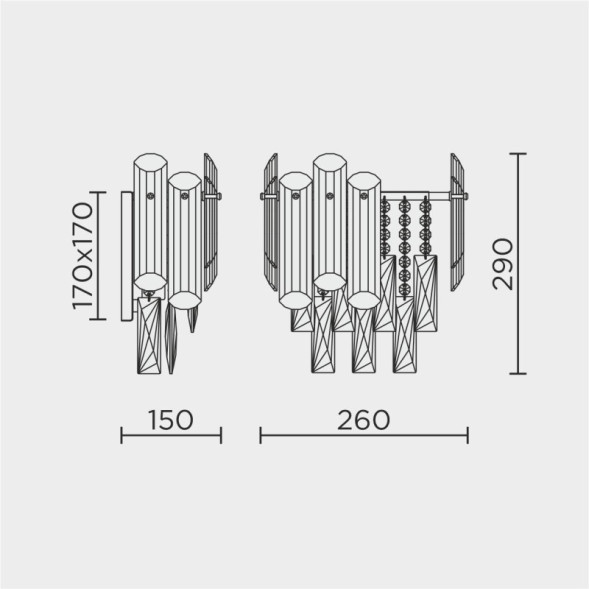 Бра MODELUX ML.7088 ML.7088.290 GD