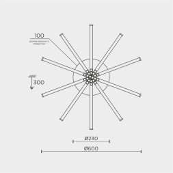 Потолочный светильник MODELUX MDL.9371 MDL.9371.600CL BK