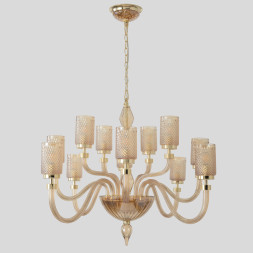 Подвесная люстра Crystal Lux SILVESTRO SP12 AMBER SILVESTRO