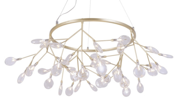 Подвесная люстра Crystal Lux Evita EVITA SP45 D GOLD/TRANSPARENT