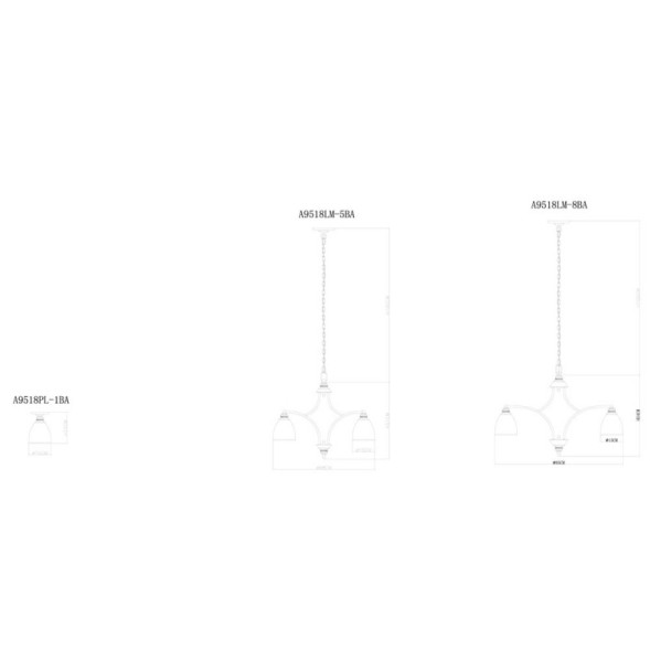 Подвесная люстра ARTE Lamp Bonito A9518LM-8BA