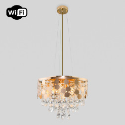 Каскадная люстра Eurosvet Lianna 10123/6 золото/прозрачный хрусталь Strotskis Smart