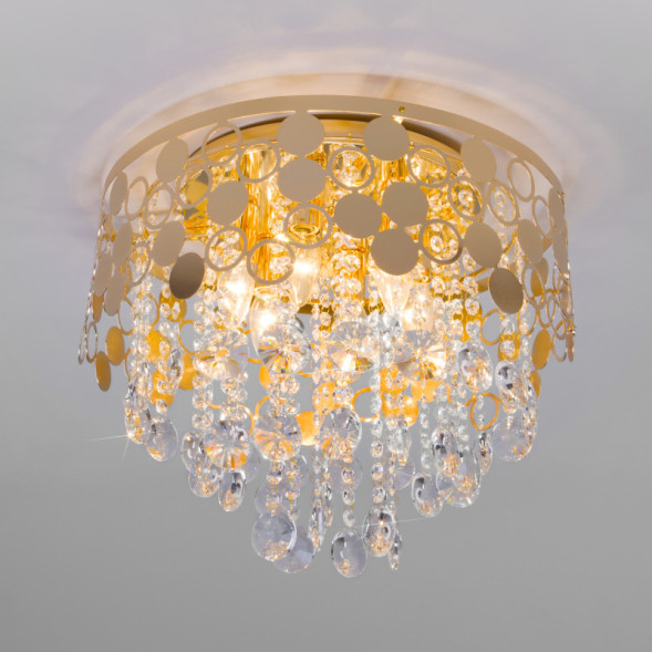 Каскадная люстра Eurosvet Lianna 10123/6 золото/прозрачный хрусталь Strotskis Smart