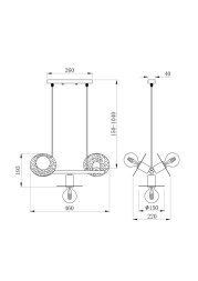 Подвесной светильник Freya FR4009PL-03GB Ferro
