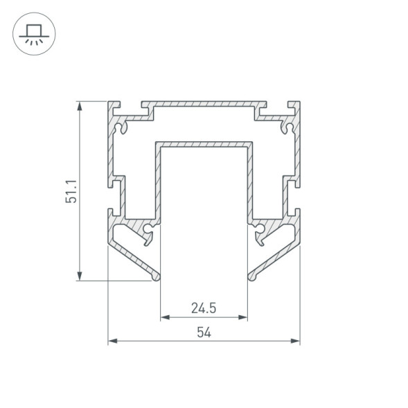 Профиль для шинопроводов Arlight MAG-STRETCH-25 035719