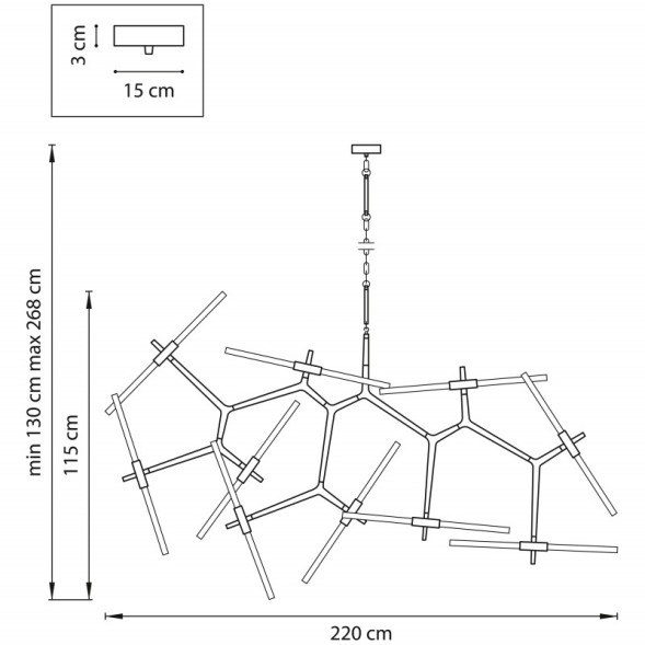 Подвесная люстра Lightstar Struttura 742206