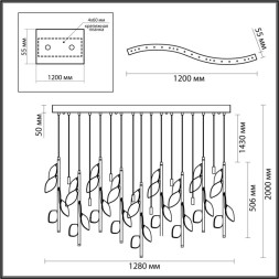 Подвесной светильник Odeon Light 5445/17 LISTVA