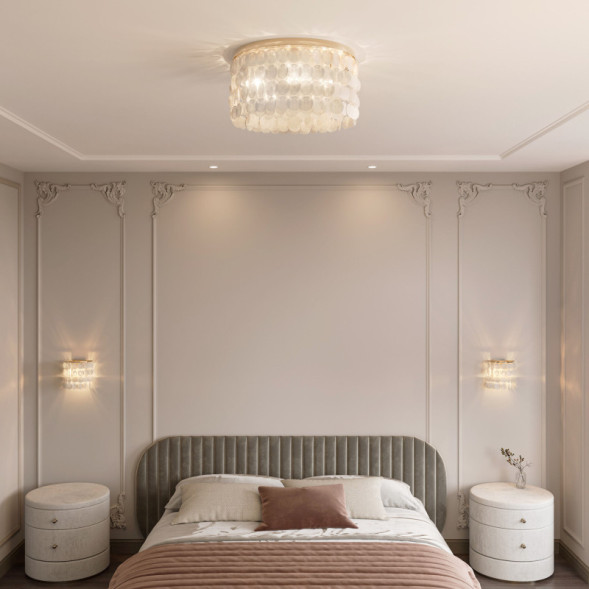 Люстра потолочная 60084/5 латунь/перламутр Smart Eurosvet Sandra