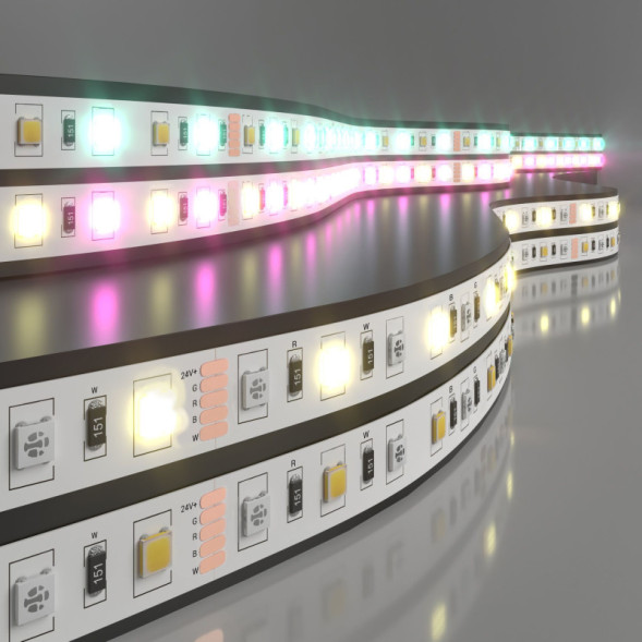Лента Elektrostandard 60Led 14,4W IP20 RGB 3300K 0W 24V RGB+белый IP20