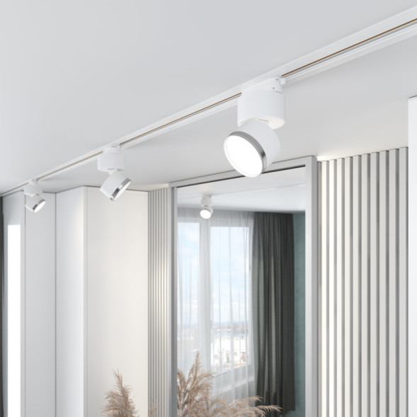 Трековый светильник Elektrostandard Impact белый матовый/серебро 10W 4200К (85514/01)