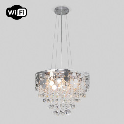 Каскадная люстра Eurosvet Lianna 10123/8 хром/прозрачный хрусталь Strotskis Smart (