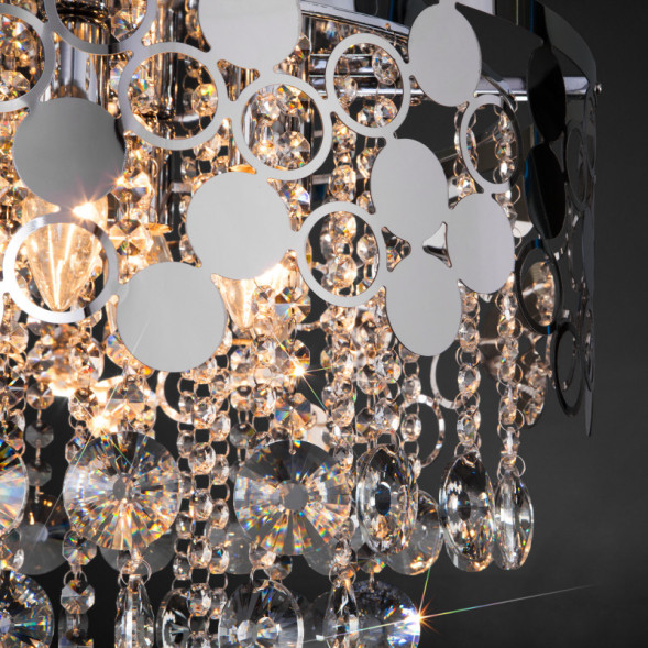 Каскадная люстра Eurosvet Lianna 10123/8 хром/прозрачный хрусталь Strotskis Smart (