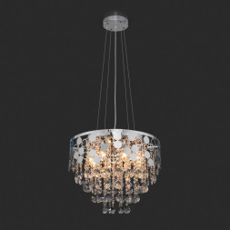 Каскадная люстра Eurosvet Lianna 10123/8 хром/прозрачный хрусталь Strotskis Smart (