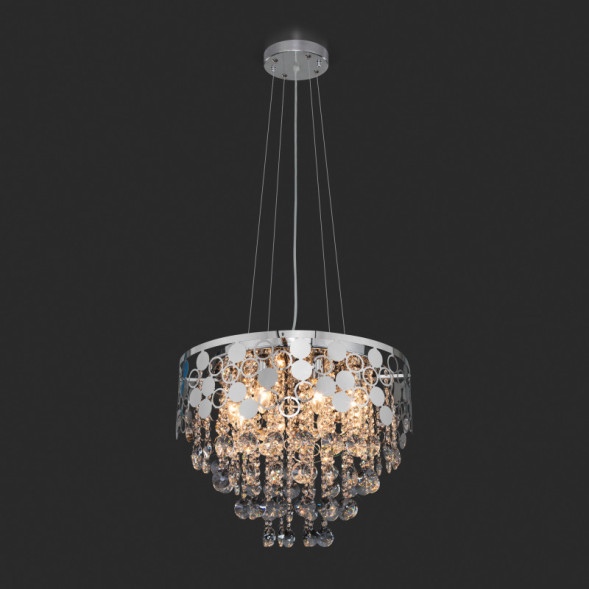 Каскадная люстра Eurosvet Lianna 10123/8 хром/прозрачный хрусталь Strotskis Smart (