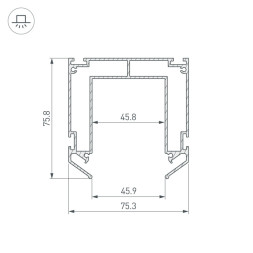 Профиль для шинопроводов Arlight MAG-STRETCH-45 032752(2)