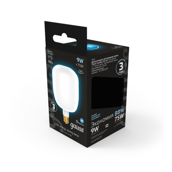 Светодиодная лампа Gauss 1015802209 9W 220V 890lm E27 белый (дневной)