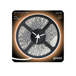 Лента Gauss Black 312000105 24W 12V 290lm белый (теплый) IP20