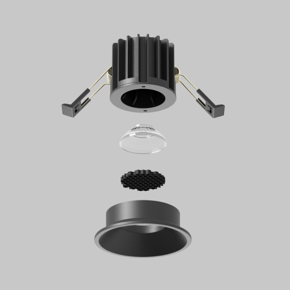 Встраиваемый точечный светильник Maytoni Technical ROUND DL058-7W3K-B