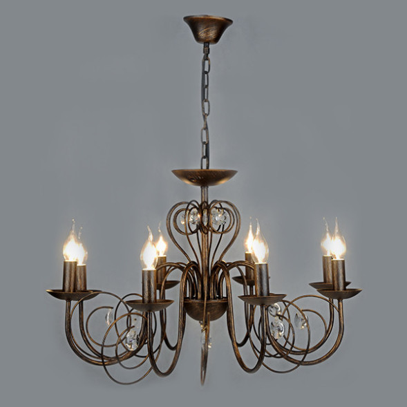 Подвесная люстра Eurosvet TOMAS 60018/8 черный с золотом