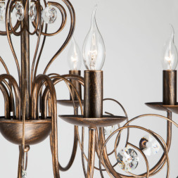 Подвесная люстра Eurosvet TOMAS 60018/8 черный с золотом