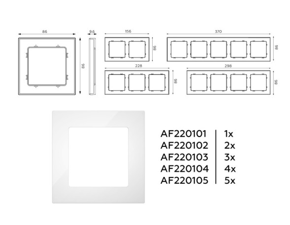 Рамка Ambrella Volt AF220103 ALFA Techno