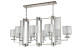 Подвесная люстра Crystal Lux NICOLAS NICOLAS SP8 L1000 NICKEL/WHITE