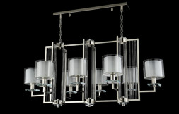 Подвесная люстра Crystal Lux NICOLAS NICOLAS SP8 L1000 NICKEL/WHITE