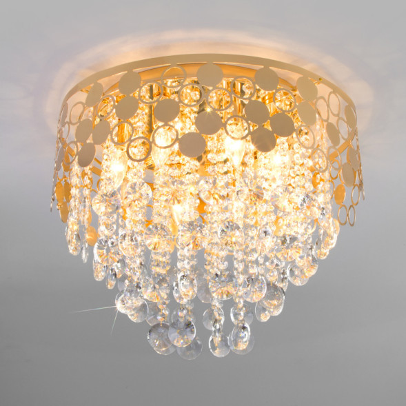 Каскадная люстра Eurosvet Lianna 10123/8 золото/прозрачный хрусталь Strotskis Smart