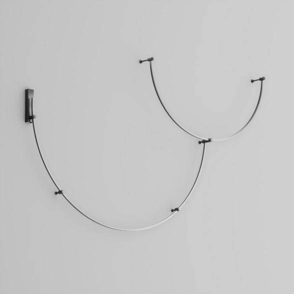 Трековый магнитный шинопровод Maytoni Technical TRX154-2SR-D1800-B Magnetic trаck system Flarity черный