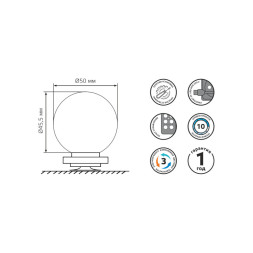 Светильник для картин Gauss MK001 MAKEUP