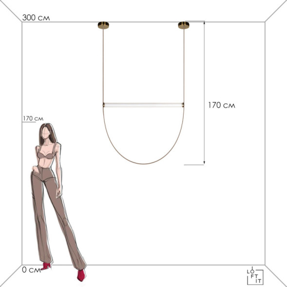 Подвесной светильник LOFT IT LIANA 10221/1700