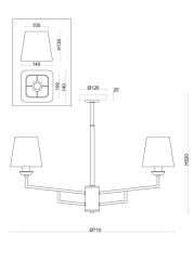 Люстра на штанге Freya FR5266PL-05CH VIVA
