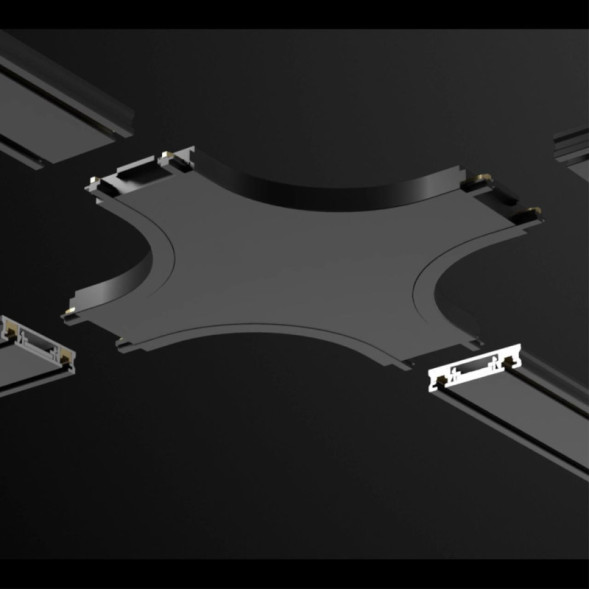 Коннектор для шинопровода Novotech SMAL Track Black 135211