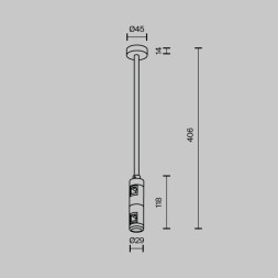 Стойка Maytoni Technical Magnetic trаck system Flarity латунь TRA158C-D1-BS