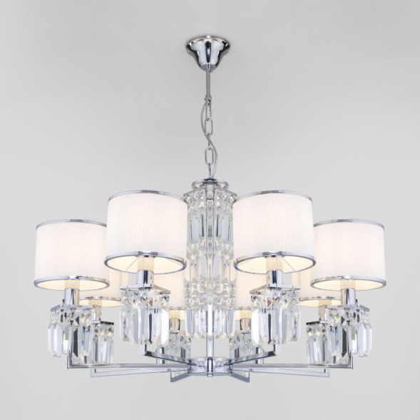 Подвесная люстра 10099/8 хром/хрусталь Eurosvet Zaffiro