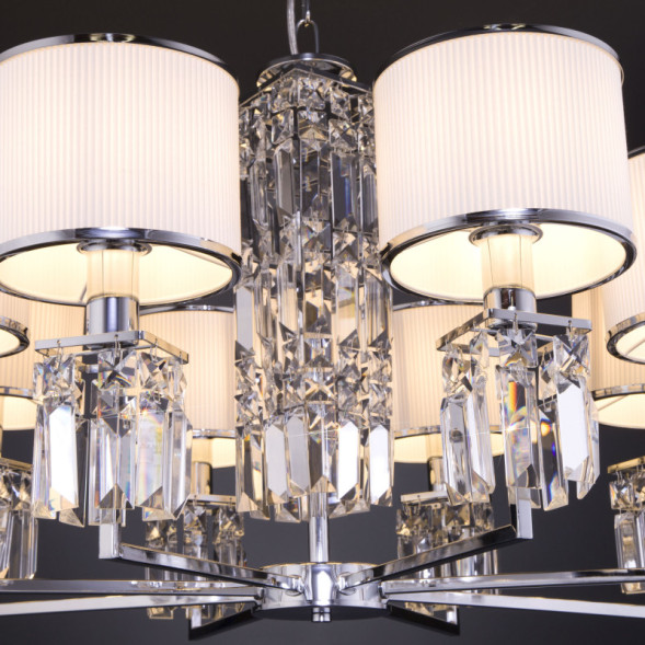 Подвесная люстра 10099/8 хром/хрусталь Eurosvet Zaffiro