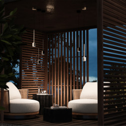 Подвесной уличный светильник Maytoni O491PL-L8B3K APEX