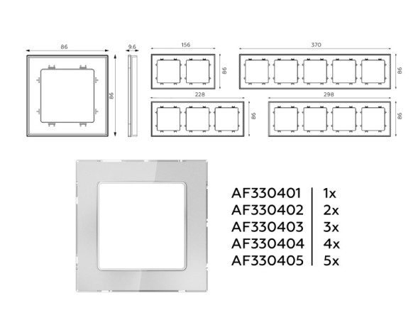 Рамка Ambrella Volt AF330404 ALFA Platos