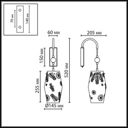 Бра 5444/1W Odeon Light karelia