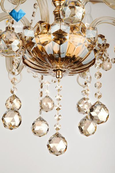 Подвесная люстра Eurosvet Diamond 10052/6 золото/тонированный хрусталь Strotskis