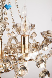 Подвесная люстра Eurosvet Diamond 10052/6 золото/тонированный хрусталь Strotskis