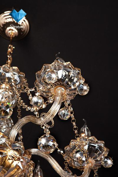 Подвесная люстра Eurosvet Diamond 10052/6 золото/тонированный хрусталь Strotskis