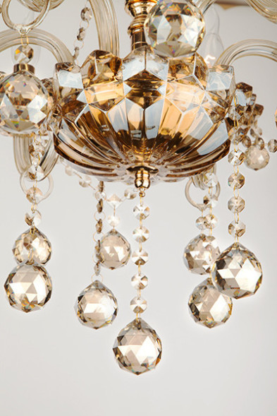 Подвесная люстра Eurosvet Diamond 10052/6 золото/тонированный хрусталь Strotskis
